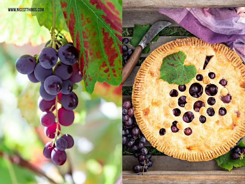 Trauben Pie / Weintrauben Tarte Rezept mit Zimt, Marzipan und Amaretto ...