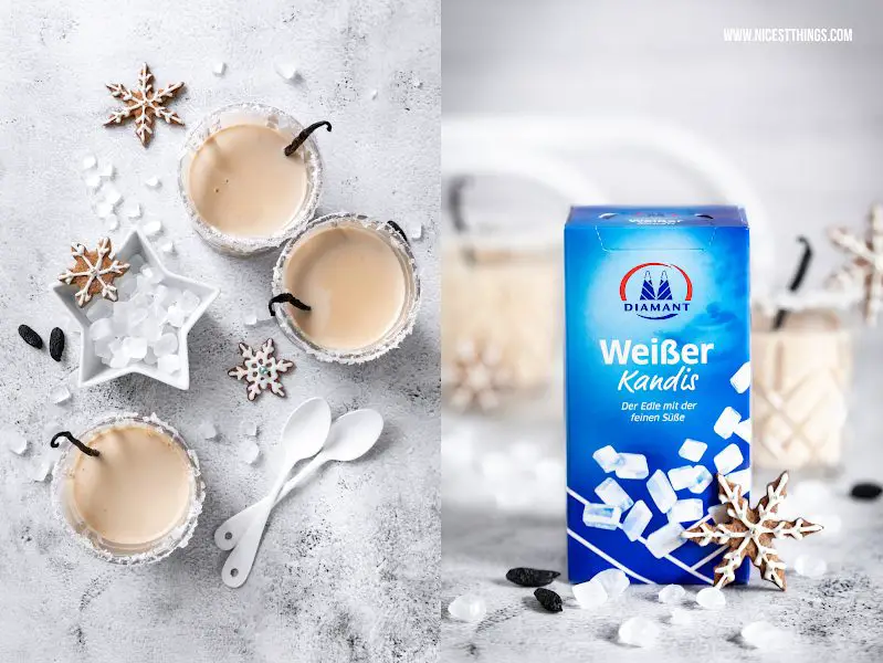 Diamant weiße Kandis Punsch Rezept Schneepunsch Winterpunsch Punsch vegan
